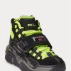 Baskets montantes noires/jaunes Ralph Lauren PS100 pour homme