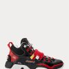 Baskets montantes noires/rouges Ralph Lauren PS100 pour homme