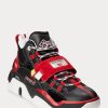 Baskets montantes noires/rouges Ralph Lauren PS100 pour homme