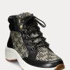 Baskets montantes Rylee Monogram Jacquard noires/grises pour femme Ralph Lauren Baskets montantes Rylee Monogram Jacquard noires/grises pour femme Ralph Lauren
