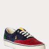 Baskets multicolores en velours côtelé à blocs de couleurs pour homme Ralph Lauren Keaton Baskets multicolores en velours côtelé à blocs de couleurs pour homme Ralph Lauren Keaton