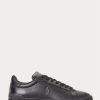 Baskets noires en cuir Ralph Lauren Heritage Court II pour homme