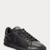 Baskets noires en cuir Ralph Lauren Heritage Court II pour homme