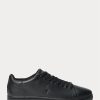 Baskets noires en cuir Wilton pour homme Ralph Lauren Baskets noires en cuir Wilton pour homme Ralph Lauren