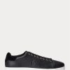 Baskets noires en cuir Wilton pour homme Ralph Lauren Baskets noires en cuir Wilton pour homme Ralph Lauren