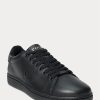 Baskets noires en cuir Wilton pour homme Ralph Lauren Baskets noires en cuir Wilton pour homme Ralph Lauren