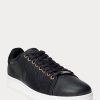 Baskets noires en cuir Wilton pour homme Ralph Lauren Baskets noires en cuir Wilton pour homme Ralph Lauren