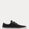 Baskets noires en toile Ralph Lauren Bryn pour femmes Baskets noires en toile Ralph Lauren Bryn pour femmes