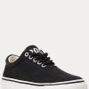 Baskets noires en toile Ralph Lauren Bryn pour femmes Baskets noires en toile Ralph Lauren Bryn pour femmes