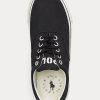 Baskets noires en toile Ralph Lauren Bryn pour femmes Baskets noires en toile Ralph Lauren Bryn pour femmes