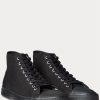 Baskets noires en toile Ralph Lauren Mayport pour hommes Baskets noires en toile Ralph Lauren Mayport pour hommes