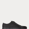 Baskets noires en toile Ralph Lauren pour hommes Baskets noires en toile Ralph Lauren pour hommes