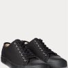 Baskets noires en toile Ralph Lauren pour hommes Baskets noires en toile Ralph Lauren pour hommes