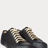 Baskets noires en toile Ralph Lauren pour hommes Baskets noires en toile Ralph Lauren pour hommes