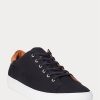Baskets noires/marron Ralph Lauren Jermain Pique pour homme