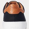 Baskets noires/marron Ralph Lauren Jermain Pique pour homme