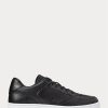 Baskets noires Ralph Lauren Court pour hommes Baskets noires Ralph Lauren Court pour hommes
