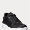 Baskets noires Ralph Lauren Court pour hommes Baskets noires Ralph Lauren Court pour hommes