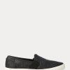 Baskets noires tissées Jinny Ralph Lauren pour femmes