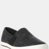 Baskets noires tissées Jinny Ralph Lauren pour femmes
