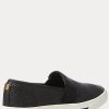 Baskets noires tissées Jinny Ralph Lauren pour femmes