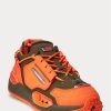 Baskets orange Ralph Lauren PS200 pour hommes