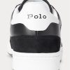 Baskets Ralph Lauren Court en cuir et daim noir/blanc pour homme Baskets Ralph Lauren Court en cuir et daim noir/blanc pour homme