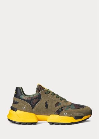 Baskets Ralph Lauren Jogger en daim et ripstop camouflage pour homme