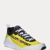 Baskets Ralph Lauren Polo Sport Tech Racer jaunes/noires pour femme