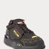 Baskets Ralph Lauren PS200 noires/jaunes pour homme