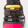 Baskets Ralph Lauren PS200 noires/jaunes pour homme