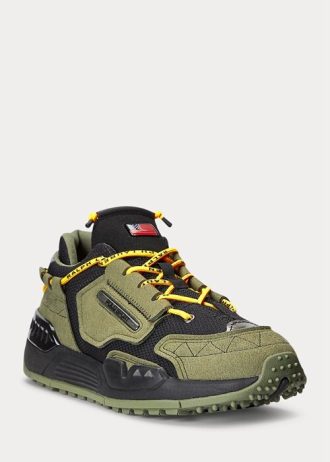 Baskets Ralph Lauren PS200 olive/noir pour homme