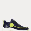 Baskets Ralph Lauren Reaghan en cuir et daim bleu marine pour femme Baskets Ralph Lauren Reaghan en cuir et daim bleu marine pour femme