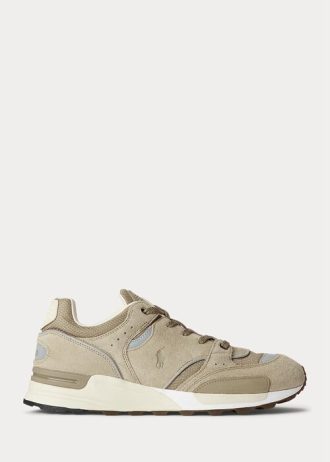 Baskets Ralph Lauren Trackster 200 kaki pour homme