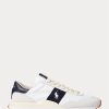 Baskets Ralph Lauren Train 89 en daim et Oxford blanches/bleu marine pour homme Baskets Ralph Lauren Train 89 en daim et Oxford blanches/bleu marine pour homme