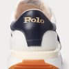 Baskets Ralph Lauren Train 89 en daim et Oxford blanches/bleu marine pour homme Baskets Ralph Lauren Train 89 en daim et Oxford blanches/bleu marine pour homme