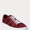 Baskets rayées en laine et coton Nelson pour homme Ralph Lauren bordeaux Baskets rayées en laine et coton Nelson pour homme Ralph Lauren bordeaux