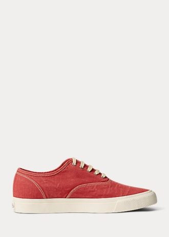 Baskets rouges en toile Ralph Lauren pour femmes
