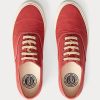 Baskets rouges en toile Ralph Lauren pour femmes Baskets rouges en toile Ralph Lauren pour femmes
