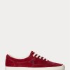 Baskets rouges en velours côtelé Ralph Lauren Keaton pour hommes Baskets rouges en velours côtelé Ralph Lauren Keaton pour hommes