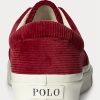 Baskets rouges en velours côtelé Ralph Lauren Keaton pour hommes Baskets rouges en velours côtelé Ralph Lauren Keaton pour hommes