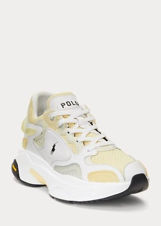Baskets techniques jaunes à logo Ralph Lauren pour femmes