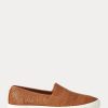 Baskets tissées marron à enfiler pour femme Ralph Lauren Jinny