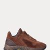 Baskets zippées en daim et veau Ralph Lauren Grayson marron pour femme Baskets zippées en daim et veau Ralph Lauren Grayson marron pour femme