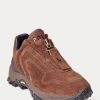 Baskets zippées en daim et veau Ralph Lauren Grayson marron pour femme Baskets zippées en daim et veau Ralph Lauren Grayson marron pour femme