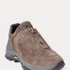 Baskets zippées gris foncé Ralph Lauren Grayson en daim de veau pour femme Baskets zippées gris foncé Ralph Lauren Grayson en daim de veau pour femme