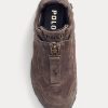 Baskets zippées gris foncé Ralph Lauren Grayson en daim de veau pour femme Baskets zippées gris foncé Ralph Lauren Grayson en daim de veau pour femme