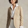 Blazers beiges en sergé extensible Ralph Lauren pour femme Blazers beiges en sergé extensible Ralph Lauren pour femme
