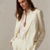 Blazers blancs en gabardine de laine Safford Ralph Lauren pour femme