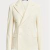 Blazers blancs en gabardine de laine Safford Ralph Lauren pour femme